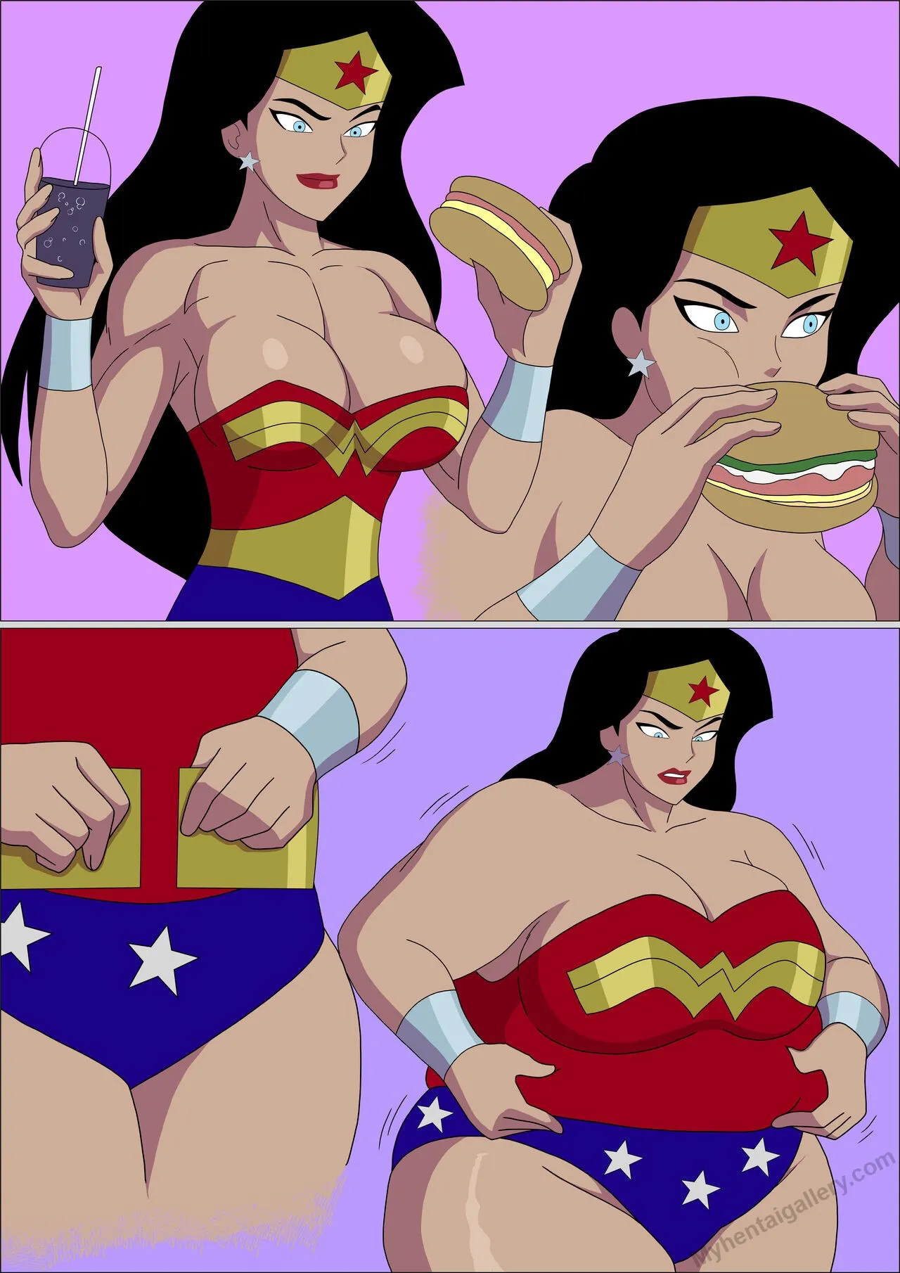 Wonder Woman - Mega Muscles porno comics Cover