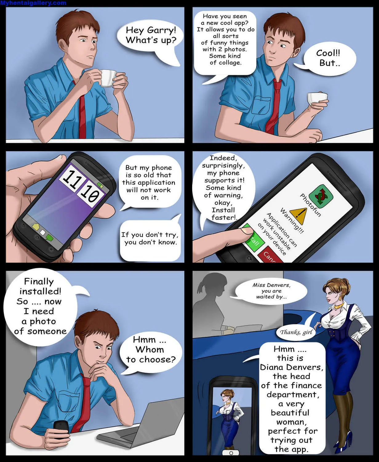 Broken App porno comics