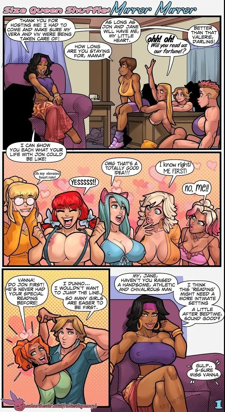 Size Queen Shuffle - Mirror Mirror porno comics Cover