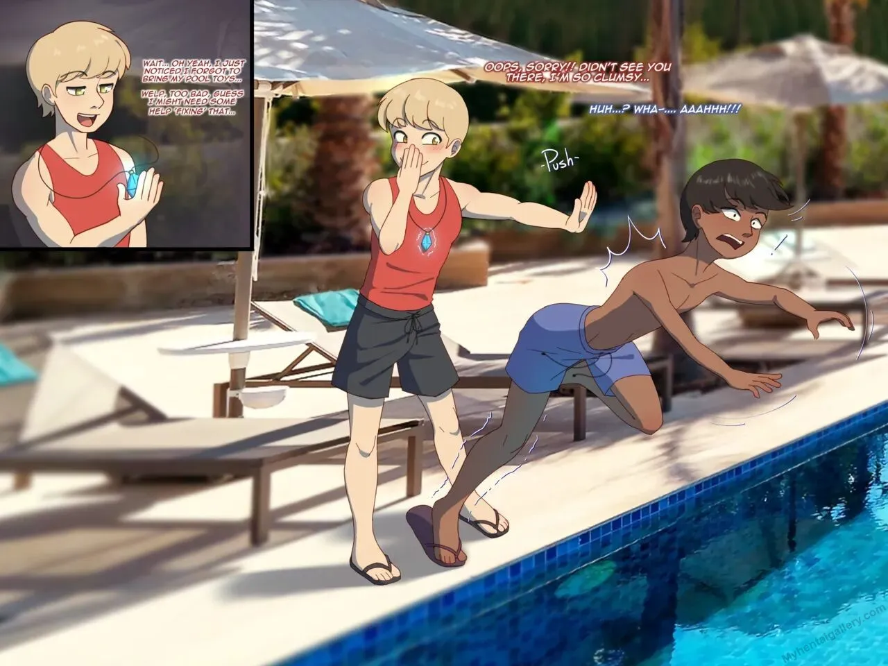 Jump Into The Pool porno comics Cover