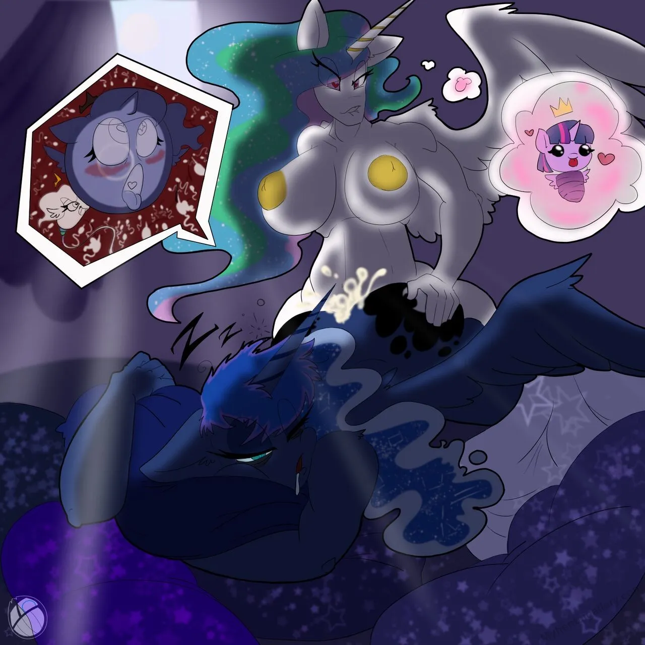 Celestia And Luna porno comics Cover