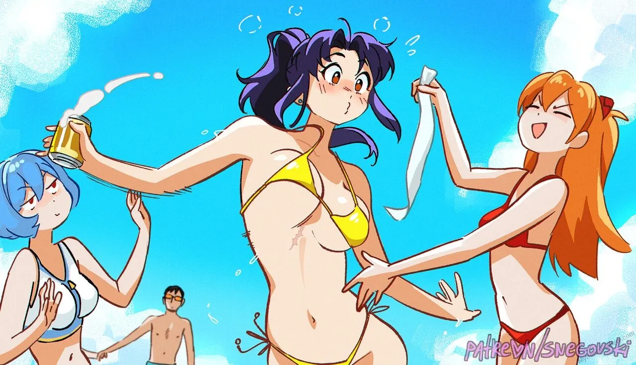 Misato's Summer Time porno comics Cover