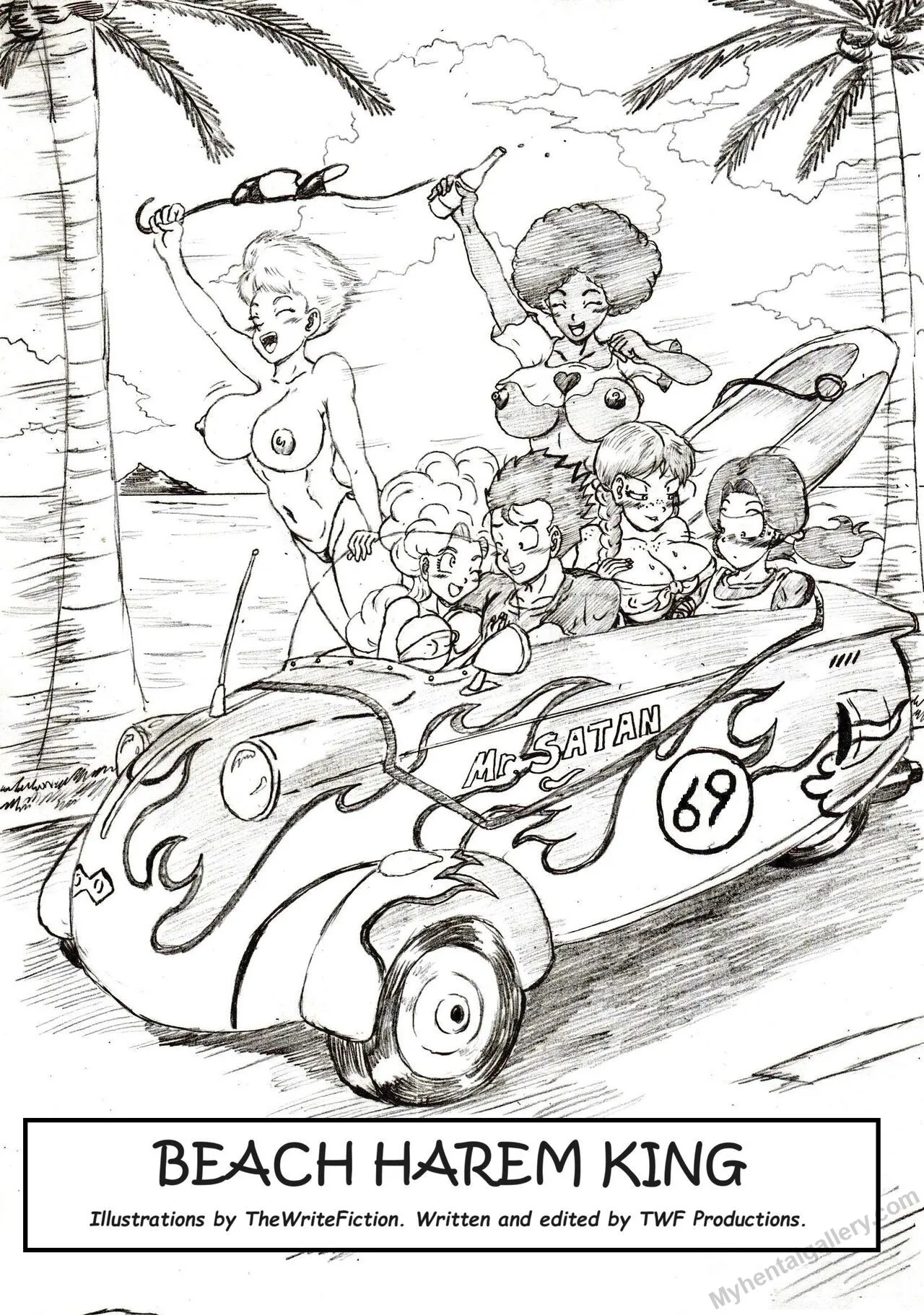 Beach Harem King porno comics Cover