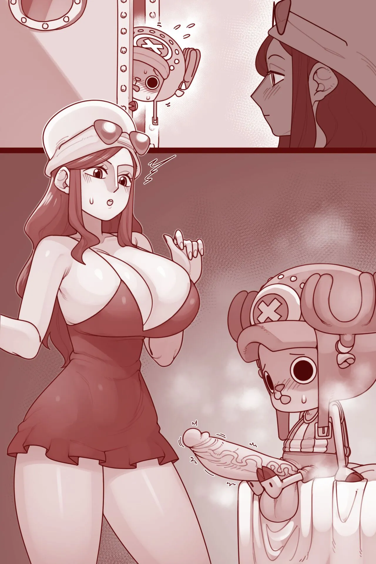 Robin x Chopper Zuri porno comics