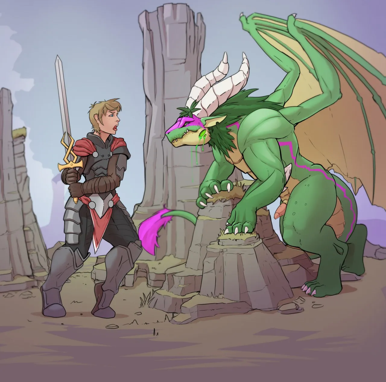 New Horny Dragoness porno comics Cover