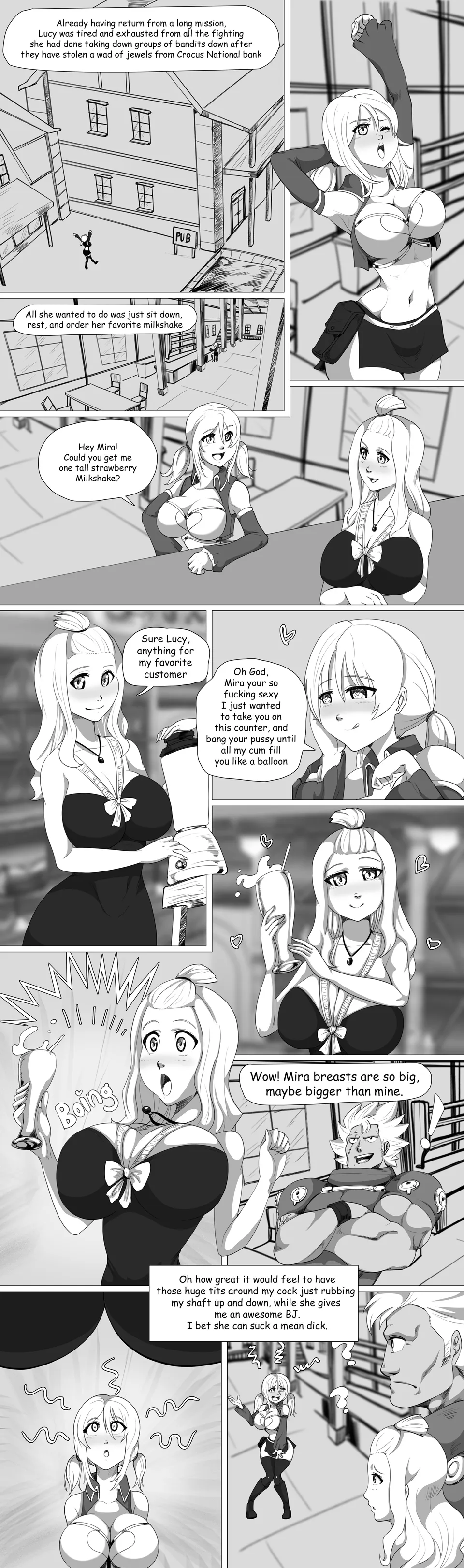 Lucy x Mirajane porno comics