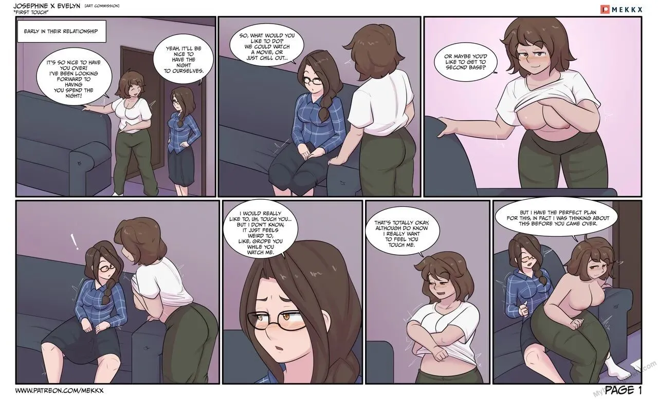 Josephine x Evelyn 3 - First Touch porno comics Cover