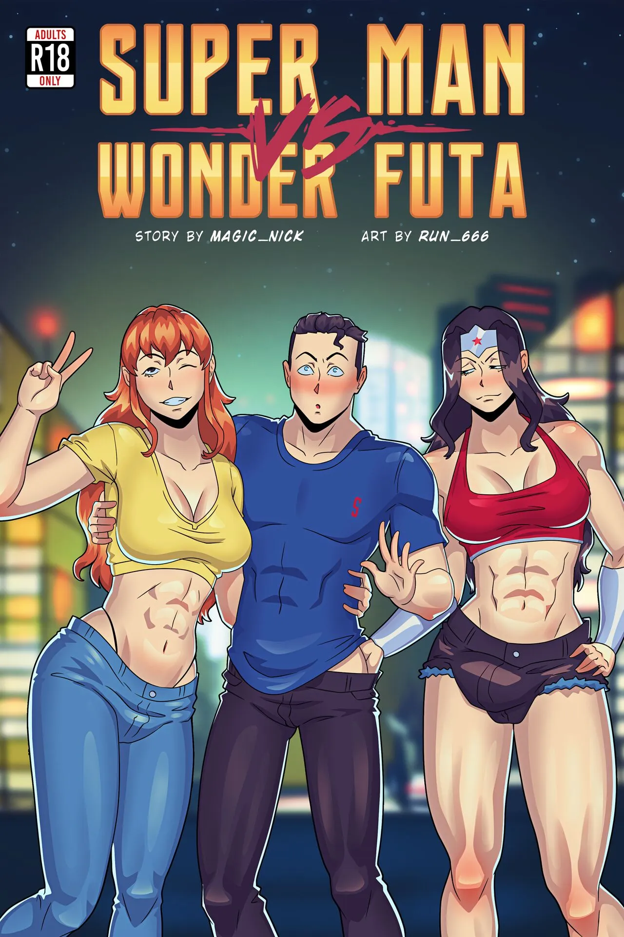 Super Man Vs Wonder Futa porno comics