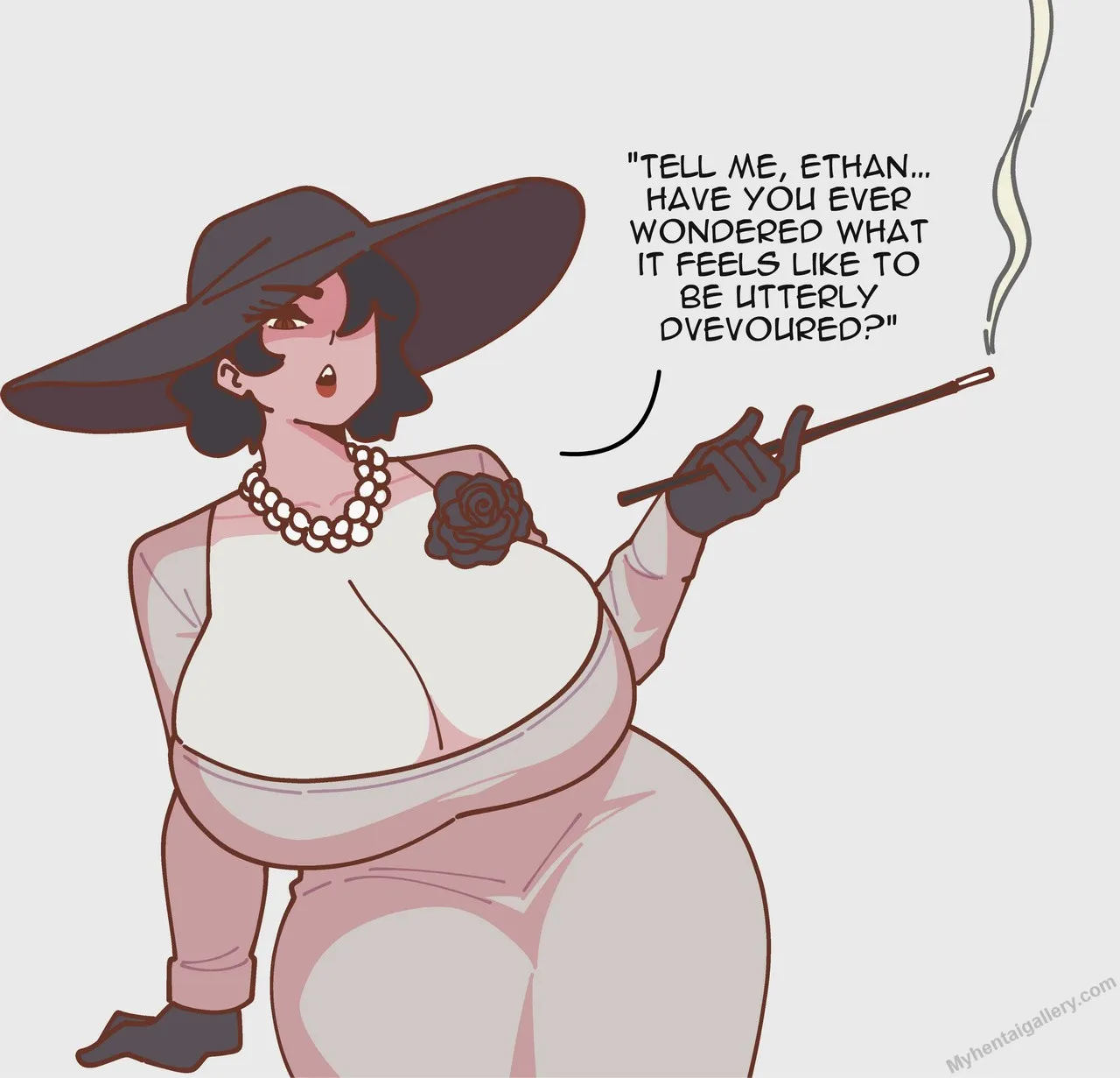 Lady Dimitrescu Devours Ethan porno comics Cover