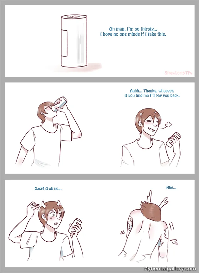 Transformation Drink porno comics