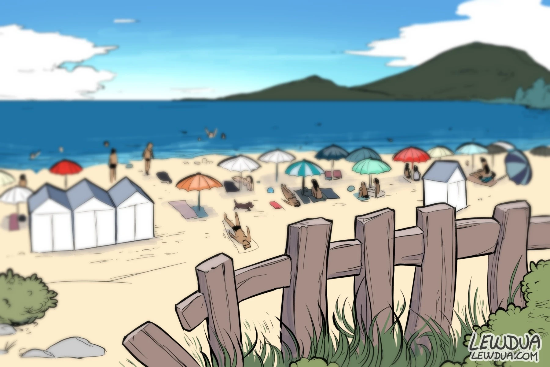 Lewdies 27 - Beach Day (Hairy Version) porno comics
