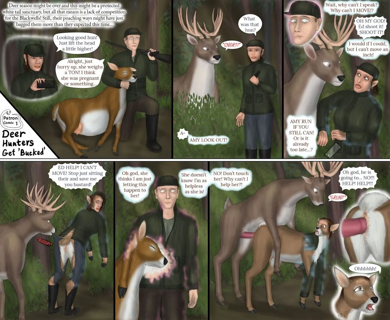 Deer Hunters Get Bucked porno comics Cover