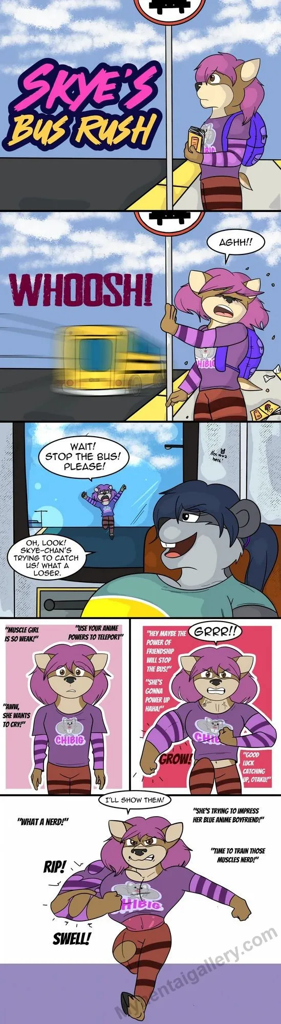 Skye's Bus Rush porno comics Cover