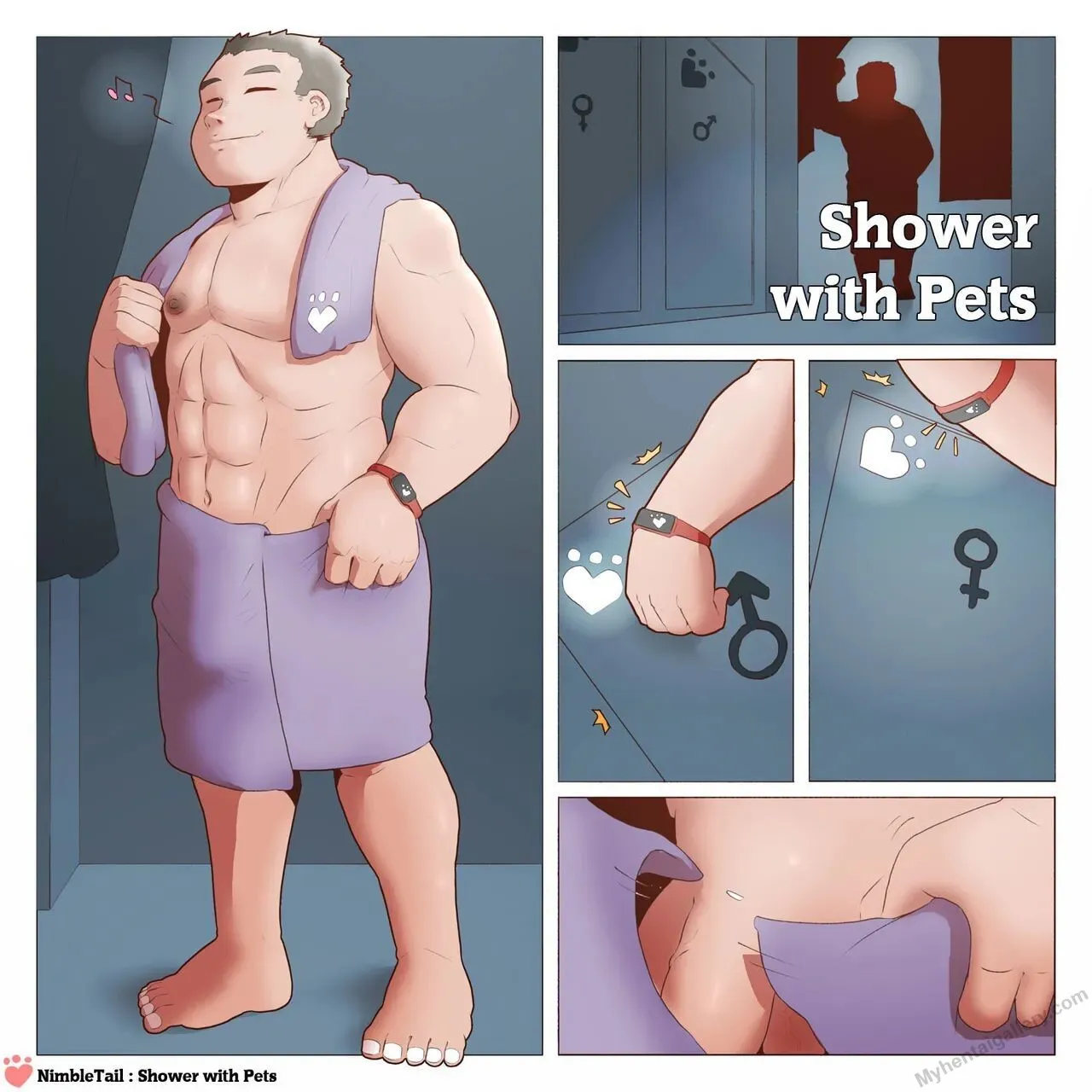 Shower With Pets porno comics Cover