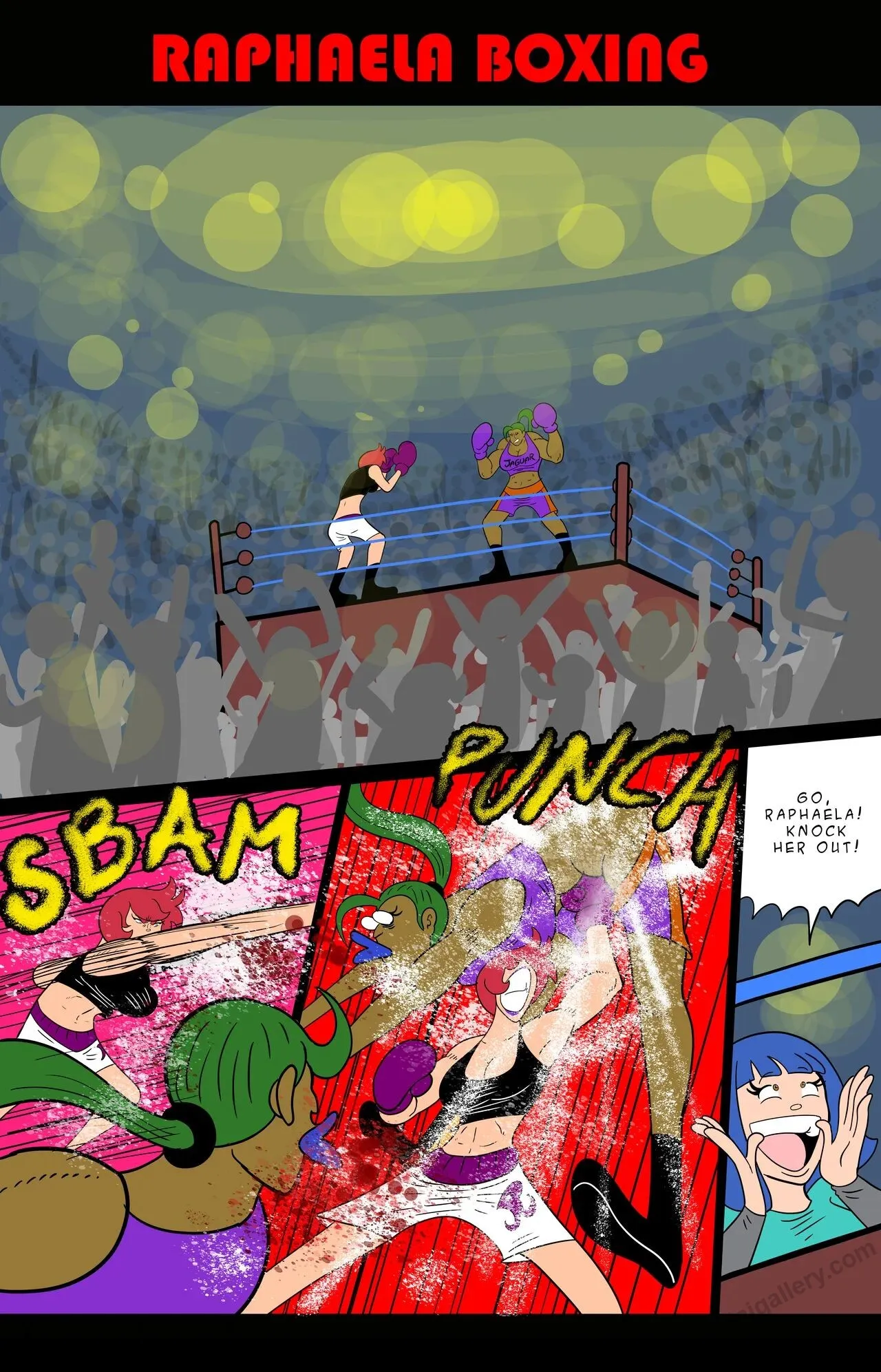 Raphaela Boxing porno comics Cover
