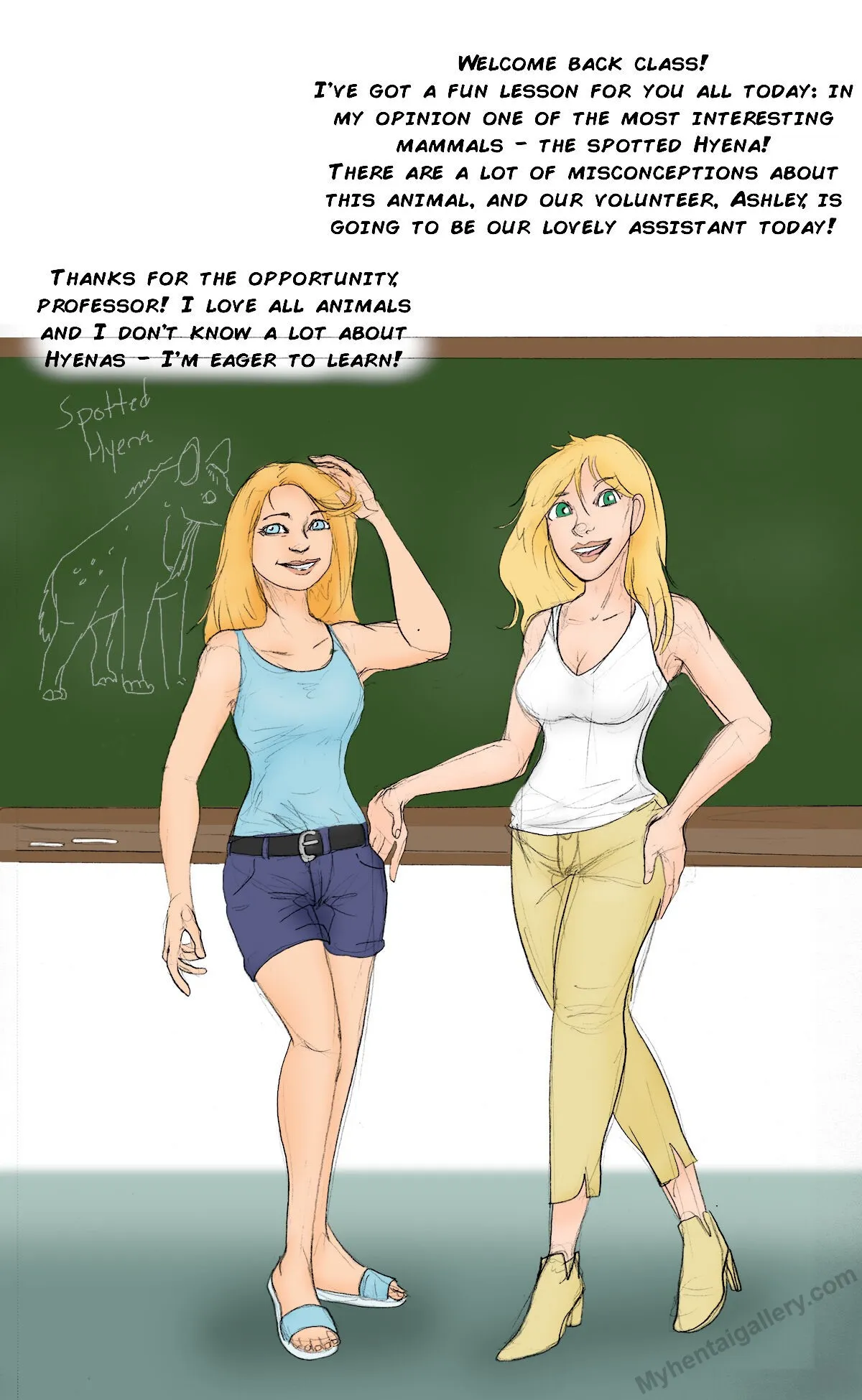 Female Spotted Hyena Lesson porno comics Cover