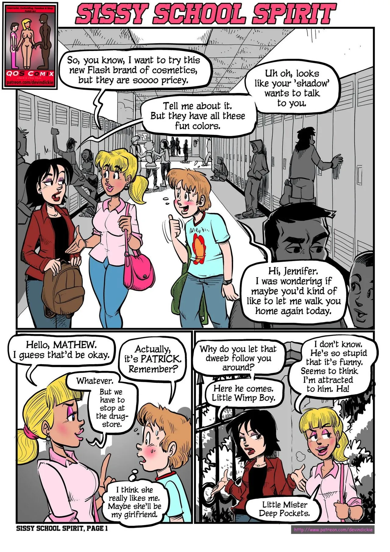 Sissy School Spirit porno comics Cover