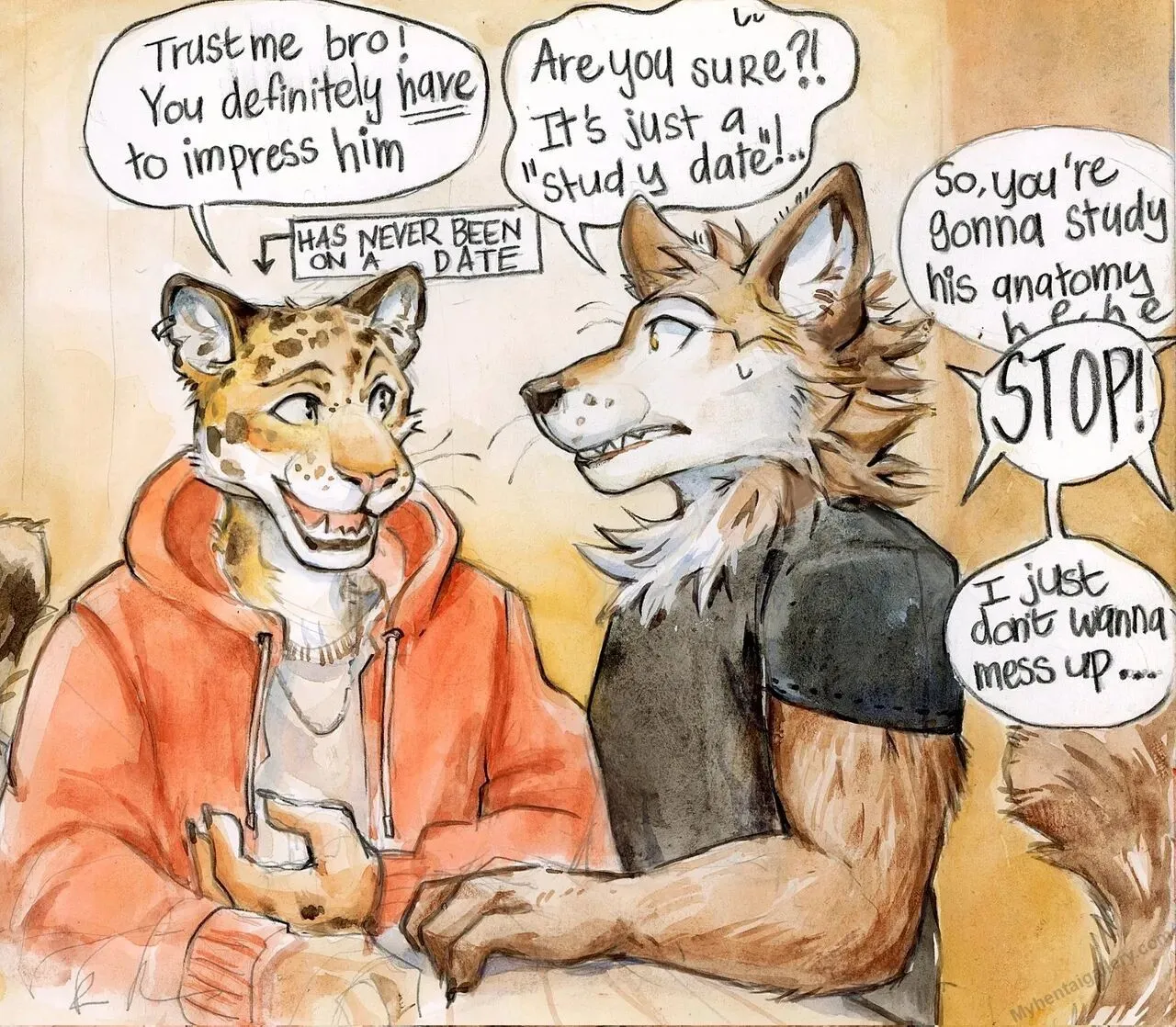 Study Date porno comics Cover