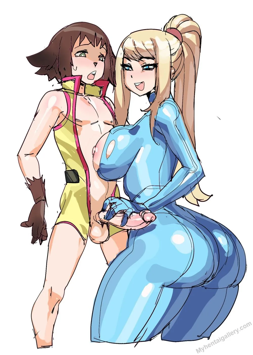 Samus And Her Boy Toy porno comics Cover