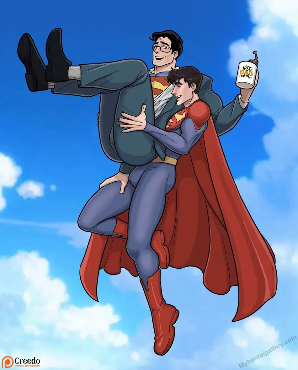 Superman x Superboy porno comics Cover