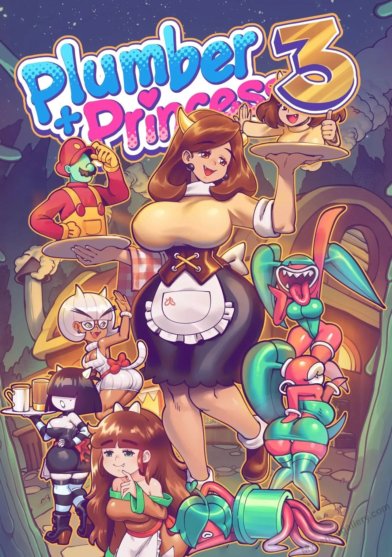 Plumber + Princess 3 porno comics Cover