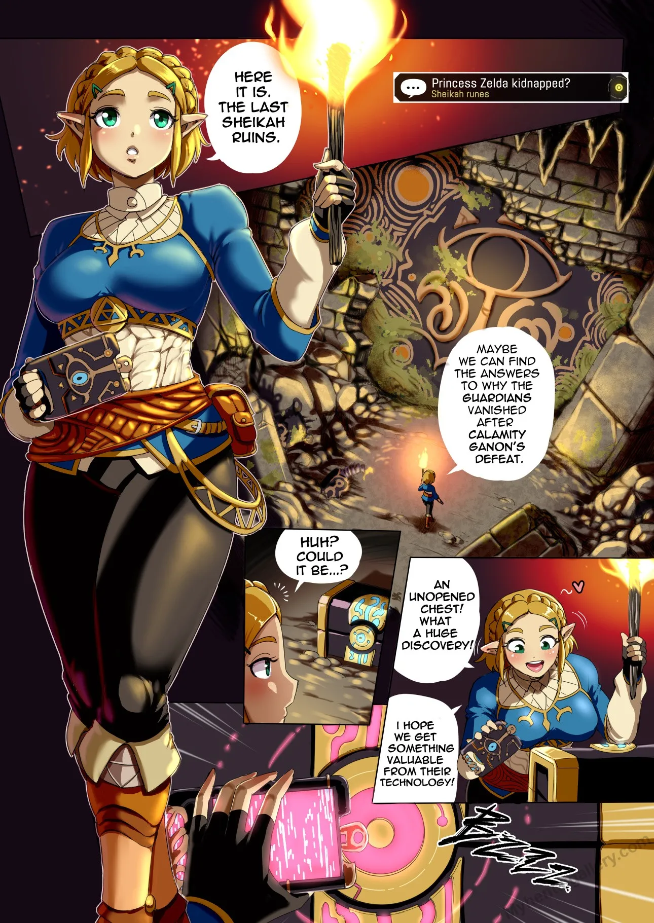 Princess Zelda Kidnapped porno comics Cover
