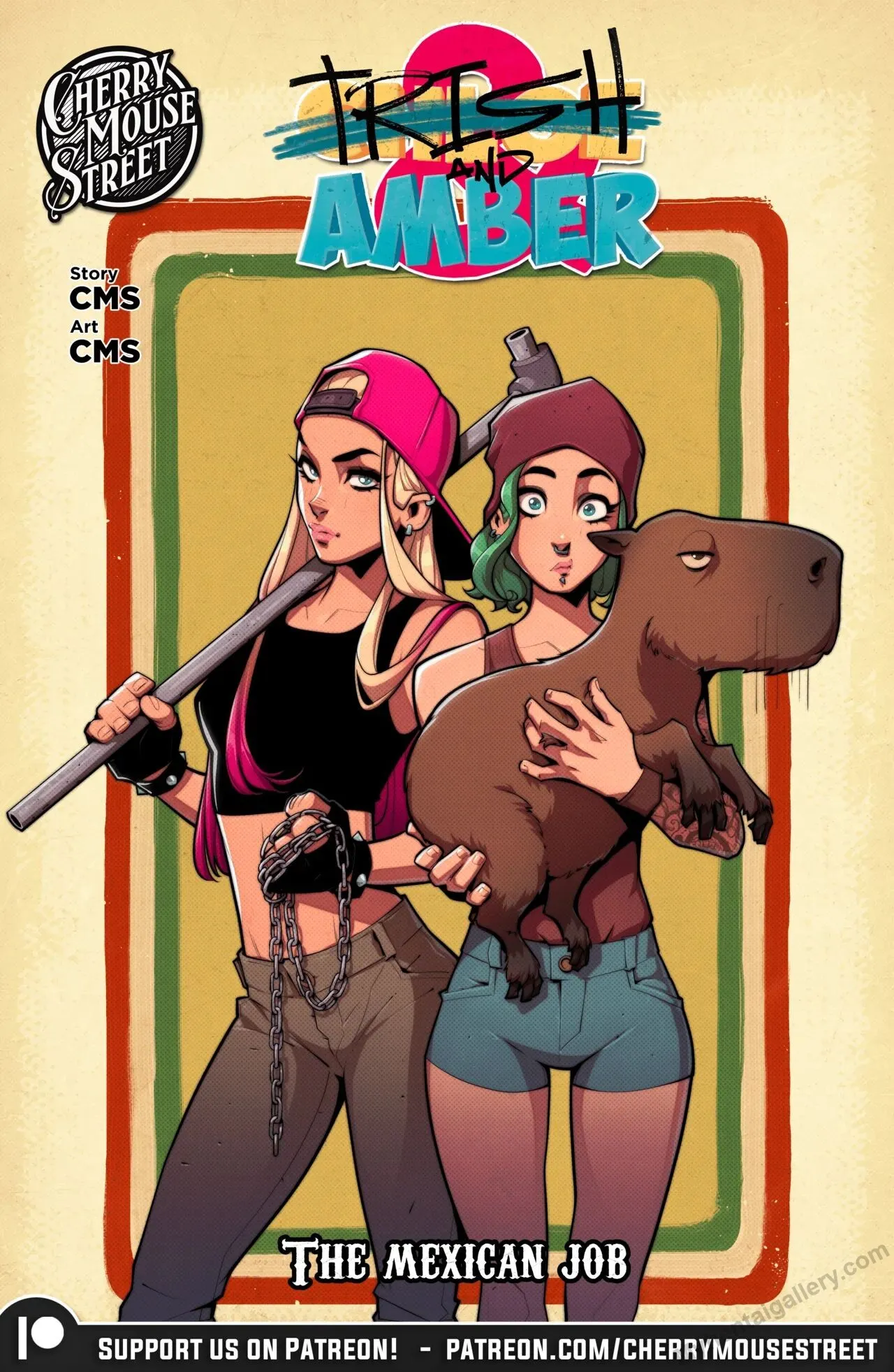 Trish & Amber - The Mexican Job porno comics Cover