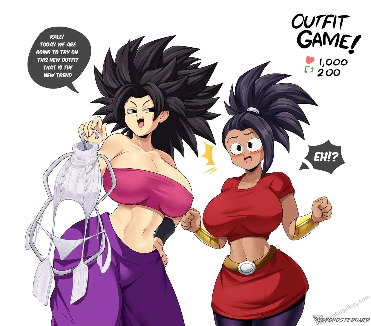 Caulifla And Kale's Outfit Game! porno comics Cover