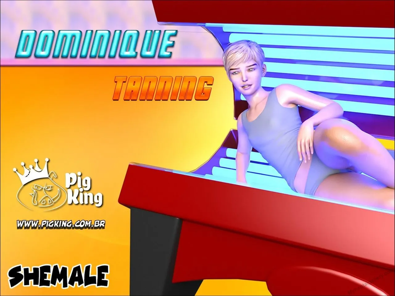 Dominique - Tanning porno comics Cover