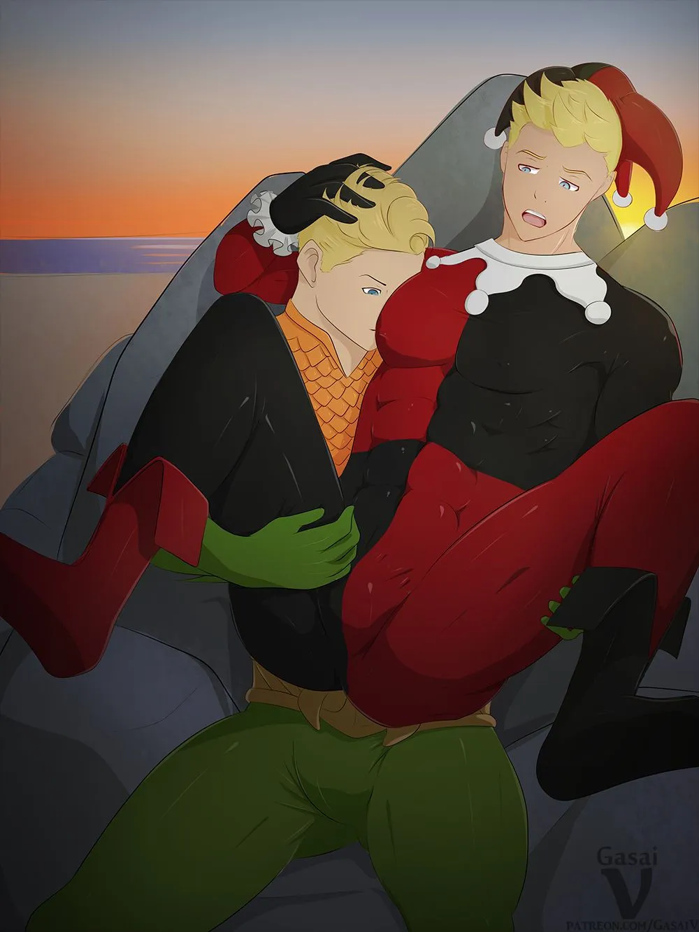 Aquaman x Harley Quinn porno comics