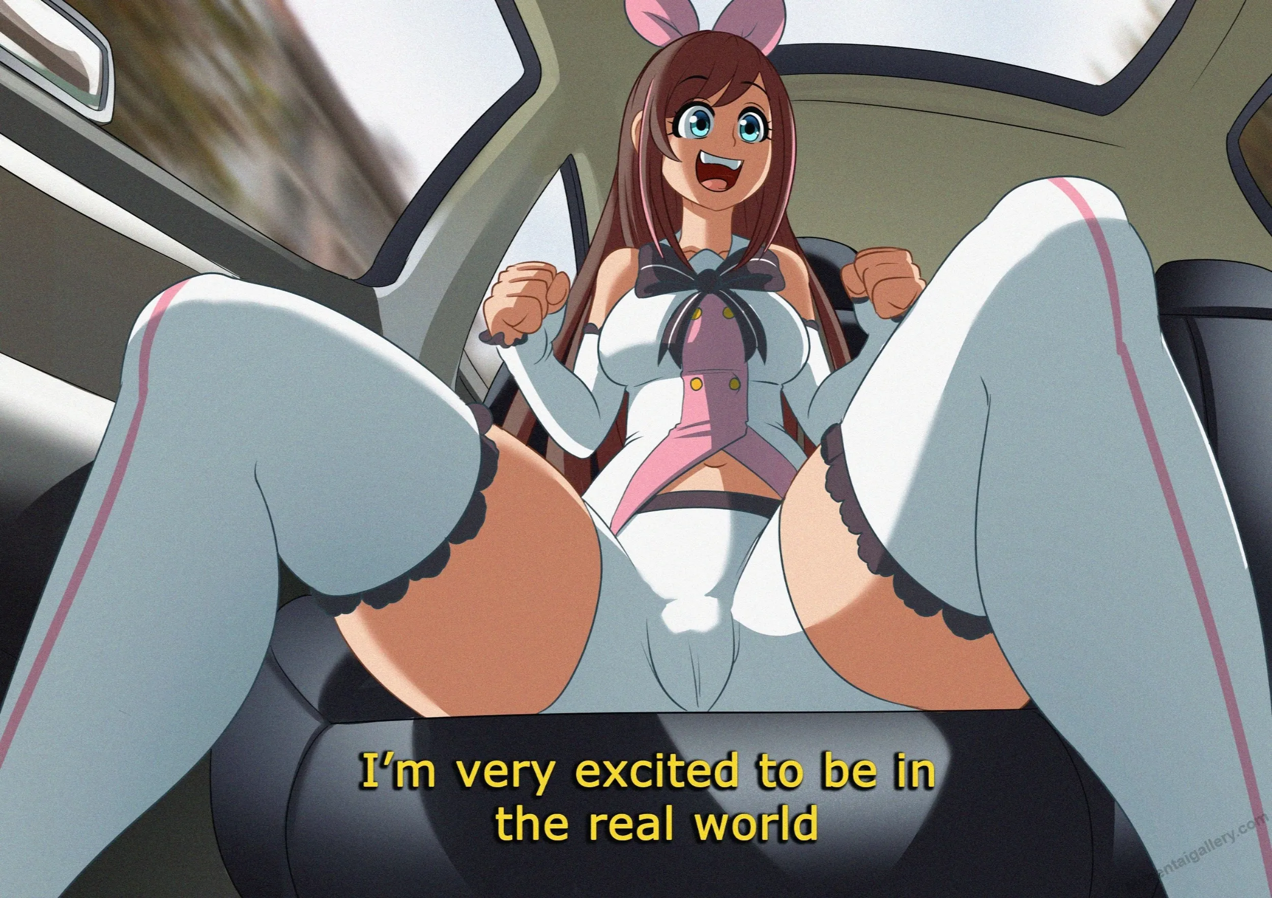 Waifu Taxi - Kizuna Ai porno comics Cover