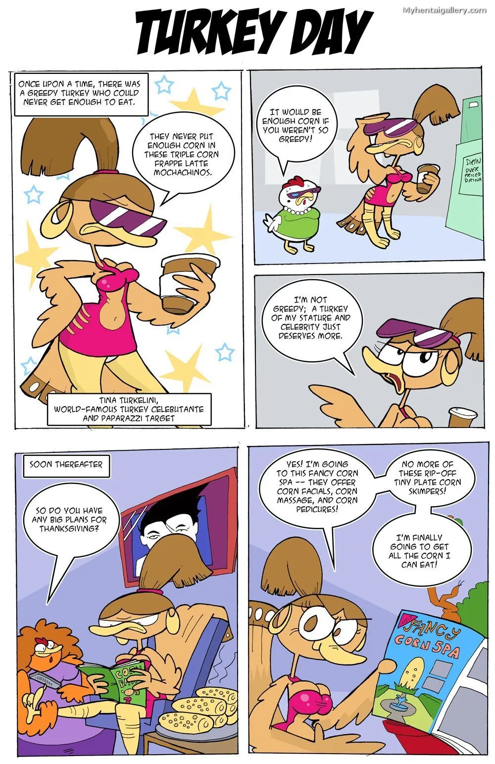 Turkey Day porno comics