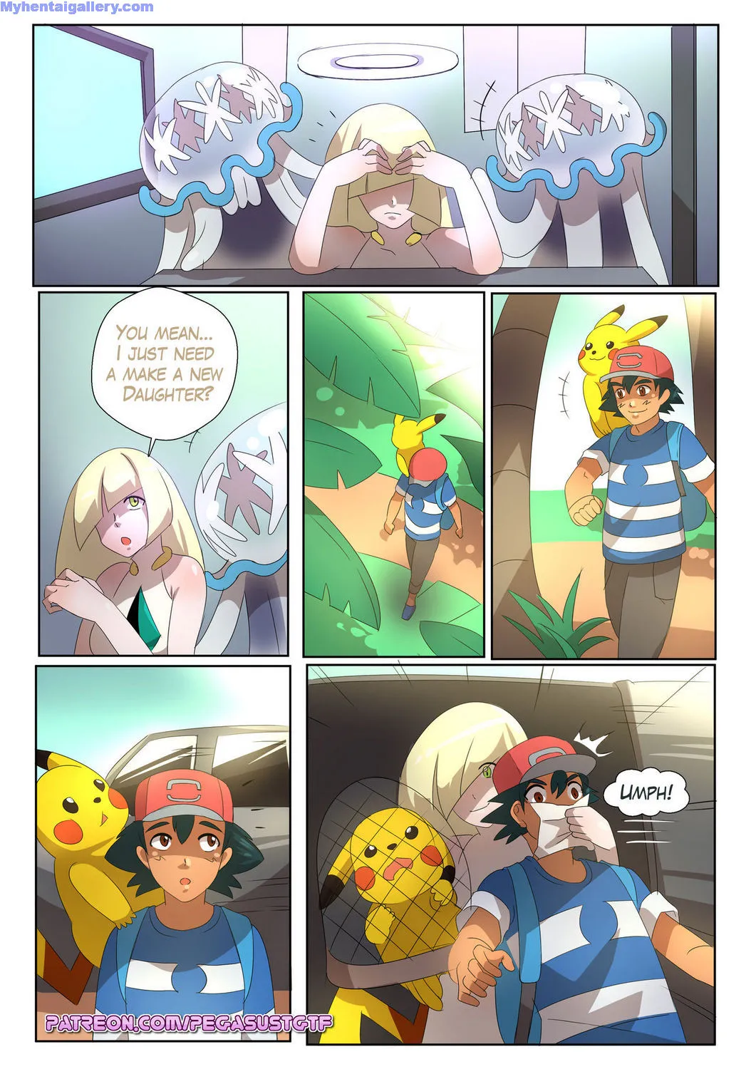Ash Into Lillie porno comics
