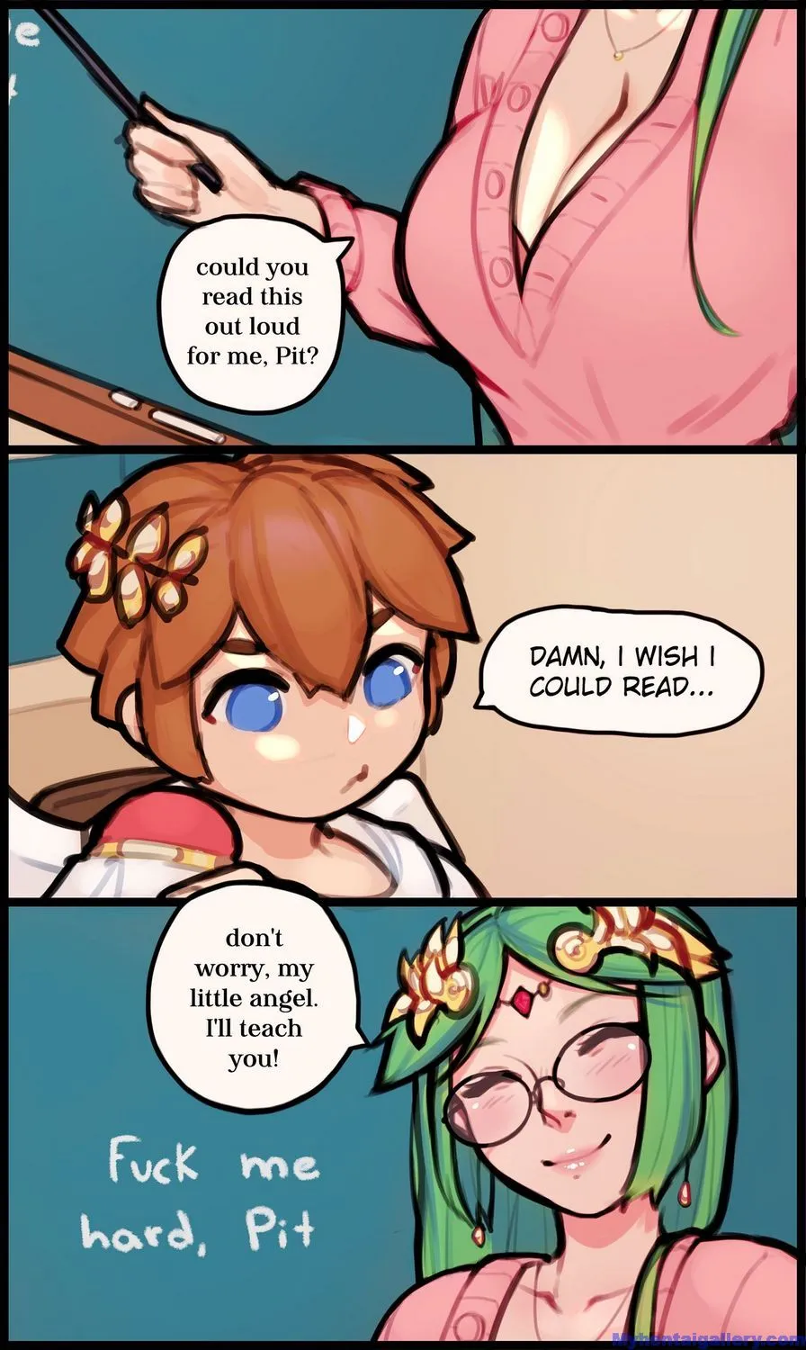 Teacher Palutena porno comics
