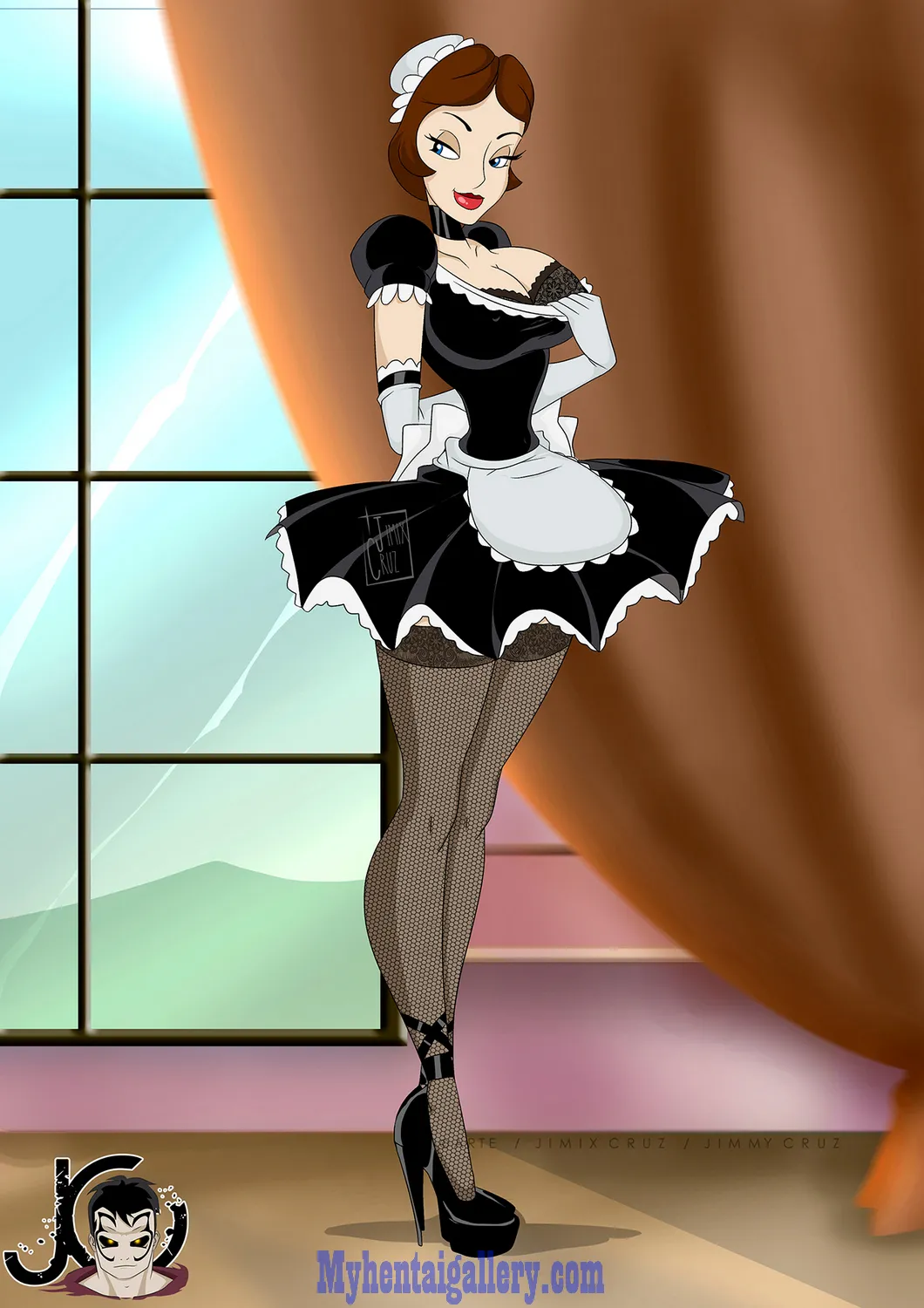 Sexy Maid's Striptease porno comics