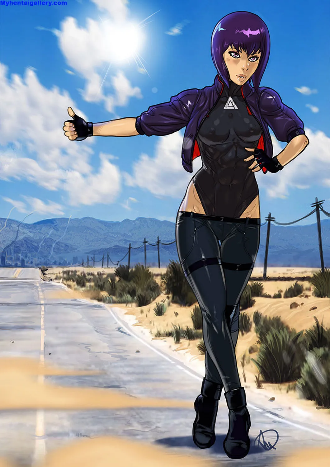 Motoko's Hitchhiking porno comics