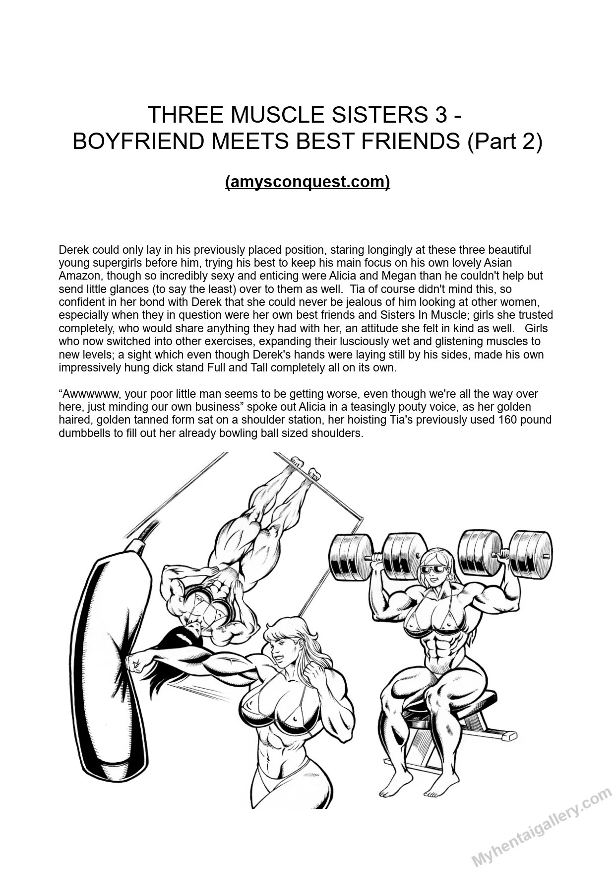 Three Muscle Sisters 3 - Boyfriend Meets Best Friends 2 porno comics