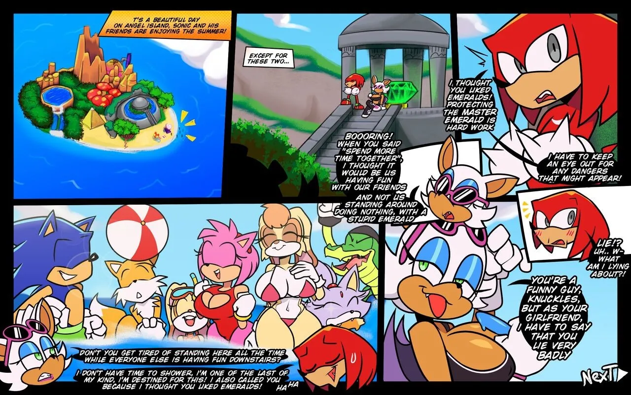 Rouge The Bat & Knuckles porno comics