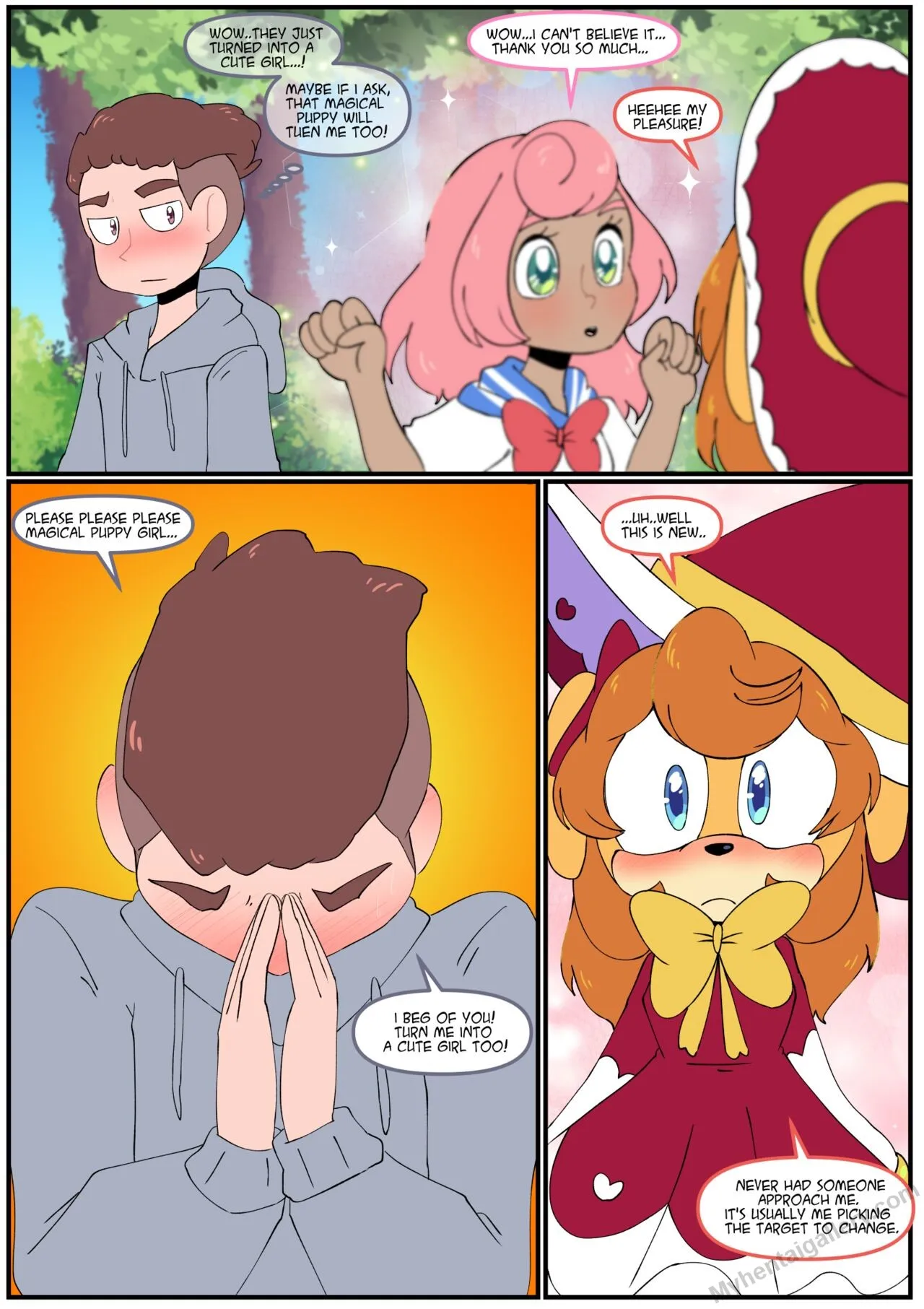 One Girl Please porno comics