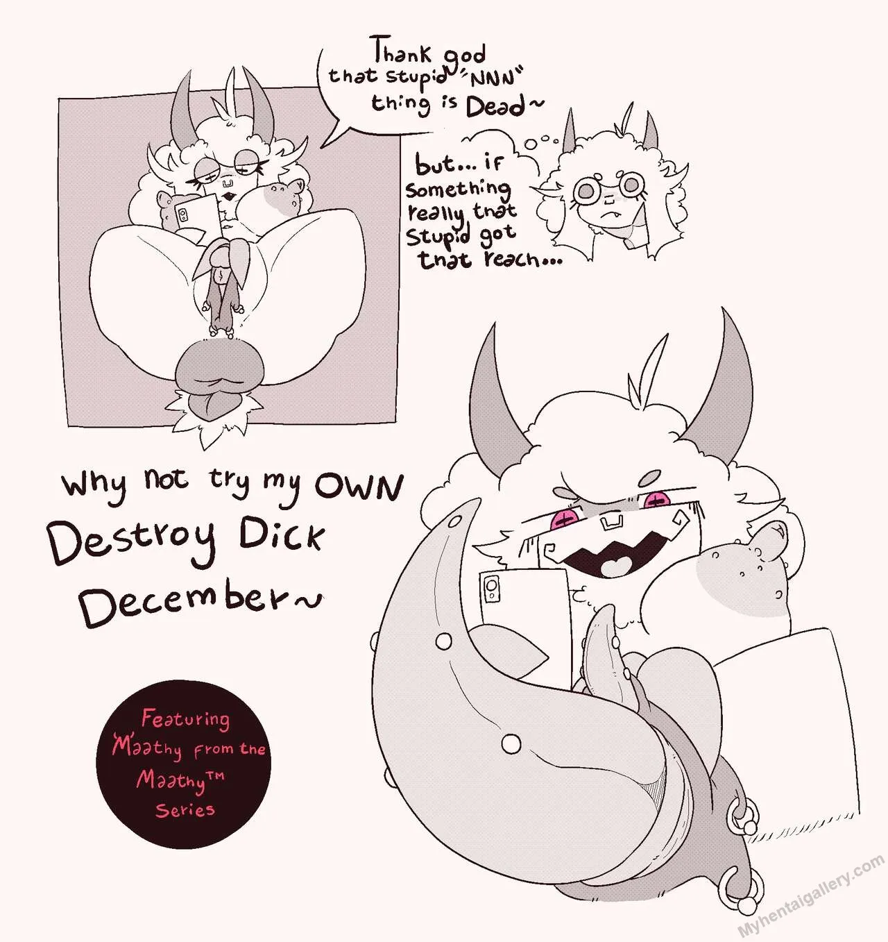 MarcyAndMathy's Destroy Dick December 2023 porno comics Cover