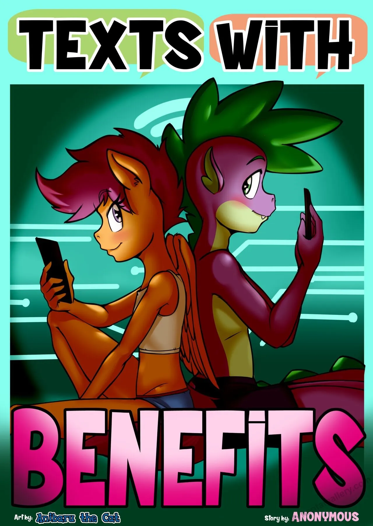 Texts With Benefits porno comics Cover