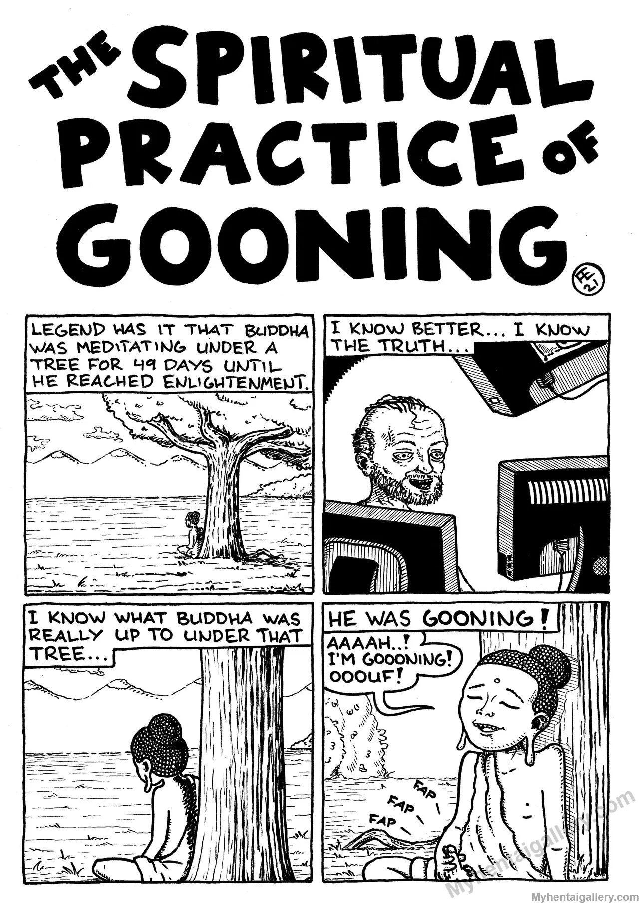 The Spiritual Practice Of Gooning porno comics Cover