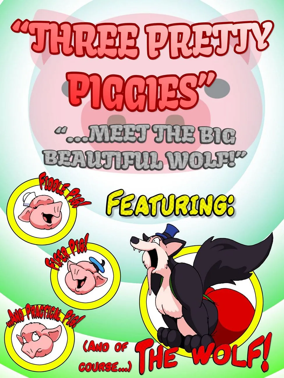 Three Pretty Piggies Meet The Big Beautiful Wolf porno comics