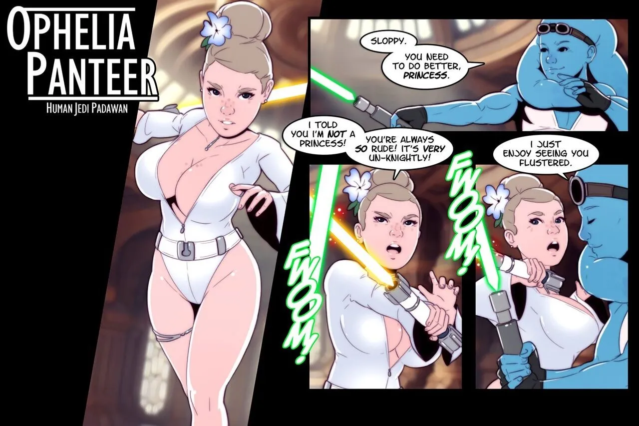 Ophelia Panteer - Human Jedi Padawan porno comics