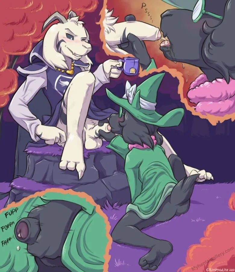 Ralsei's Golden Shower porno comics
