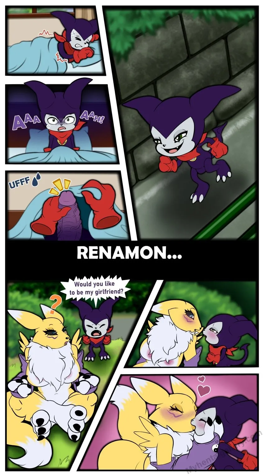 Impmon And Renamon porno comics Cover