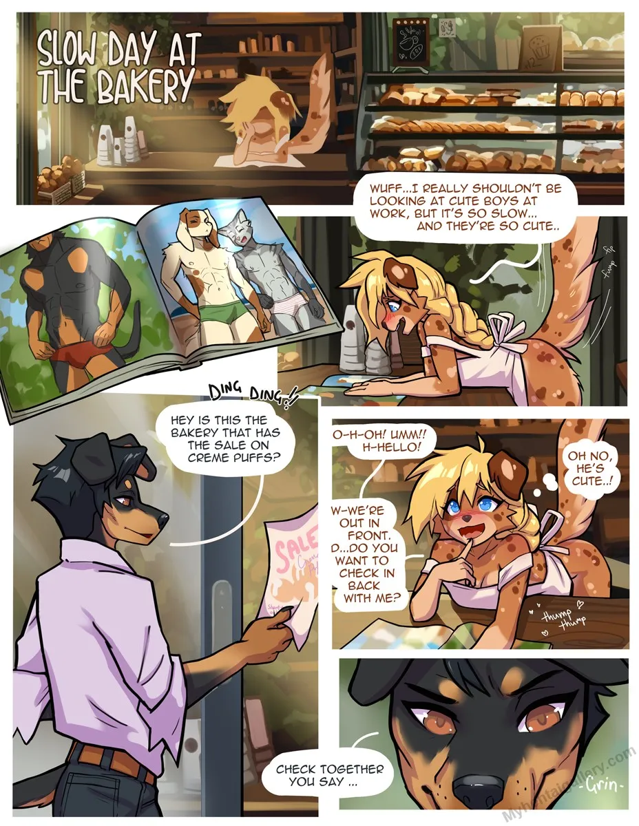 Slow Day At The Bakery porno comics Cover