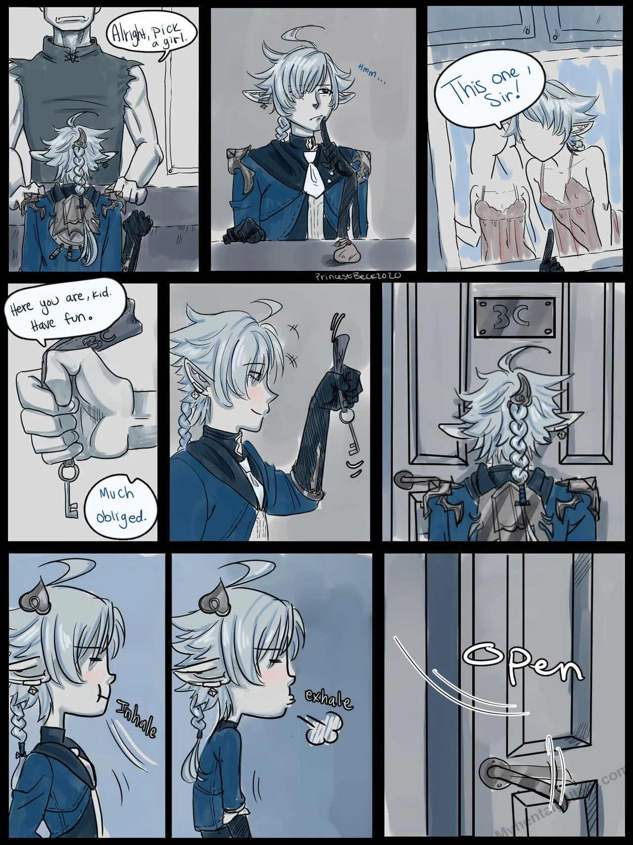 Alisaie x Alphinaud porno comics Cover