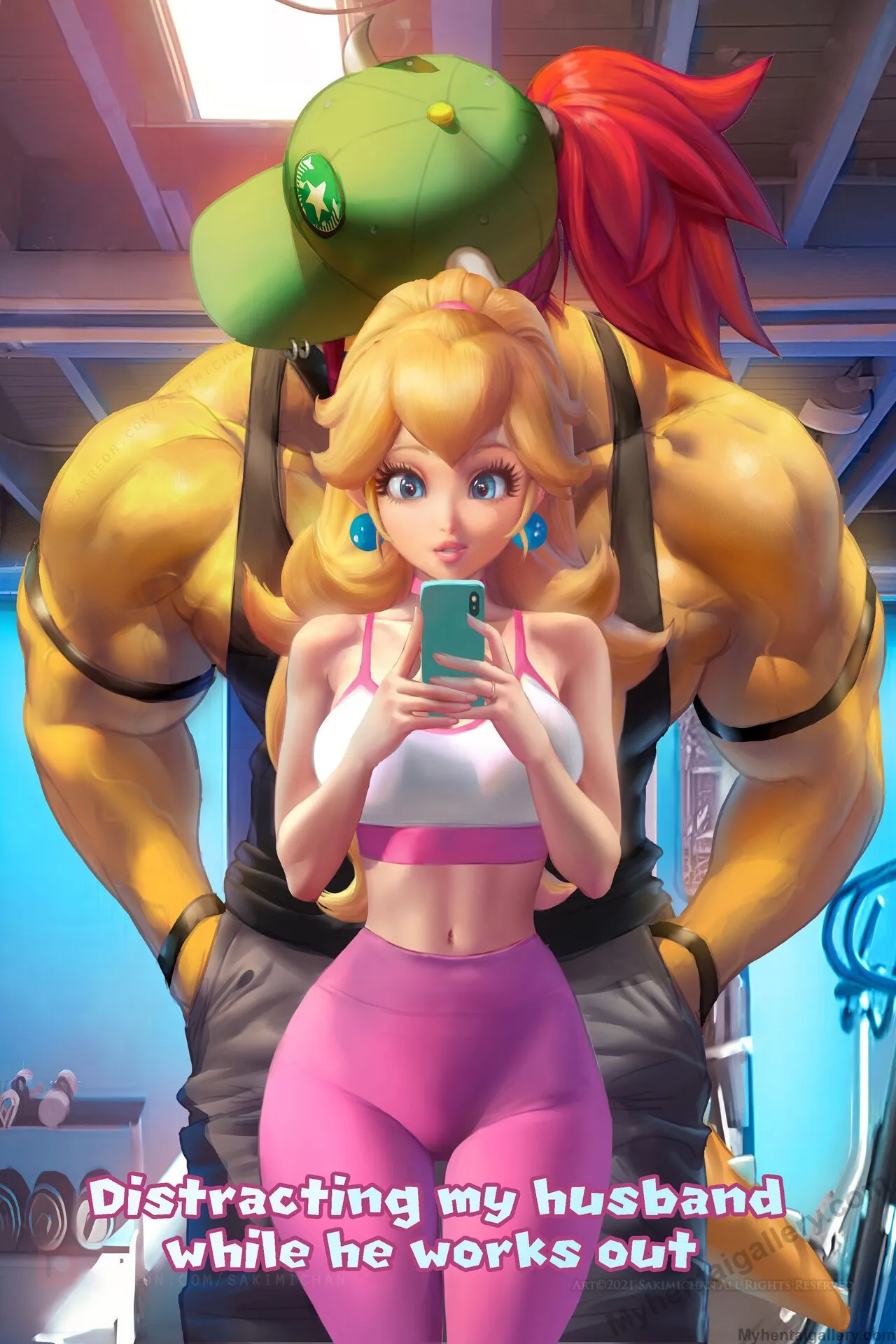 Distracting My Husband While He Works Out porno comics