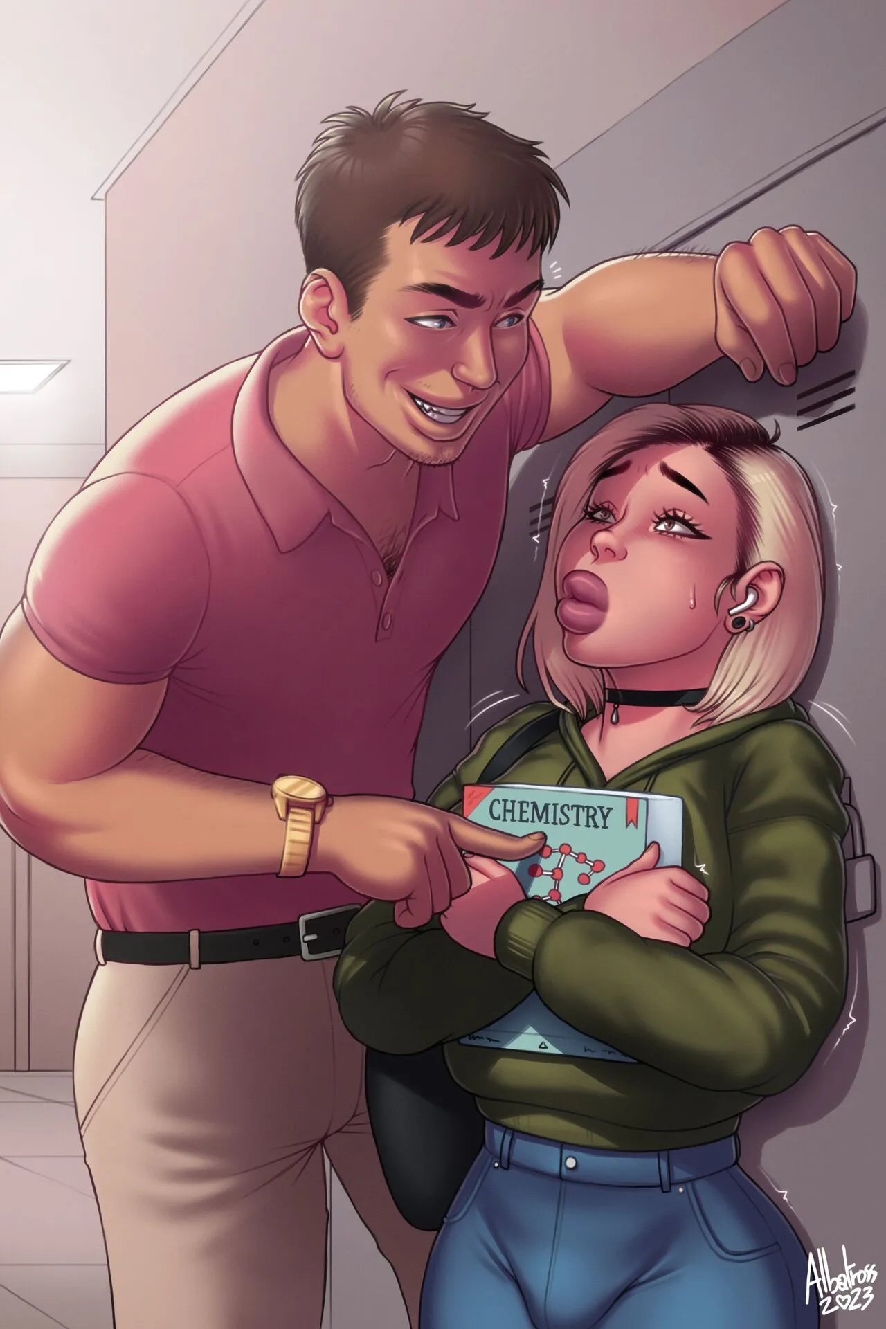 Meek At Uni porno comics Cover